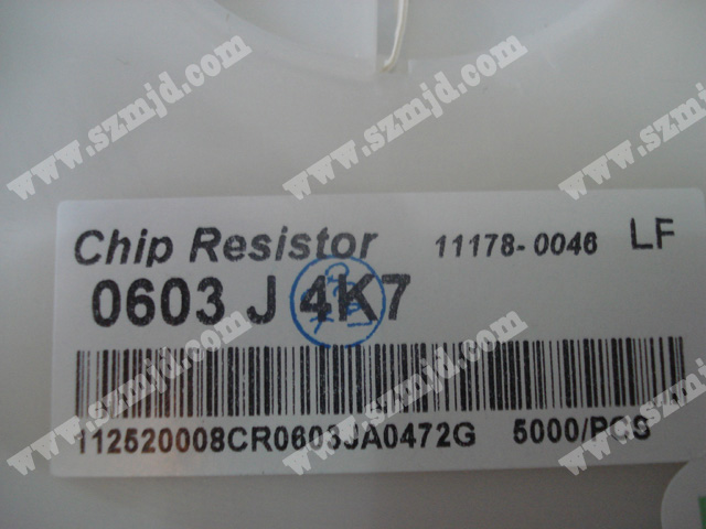 芯片电阻 Chip resistor 0603 J4K7